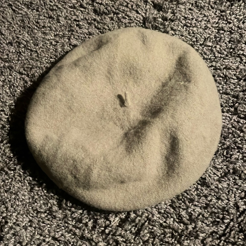 Authentic Sage Green Wool Beret